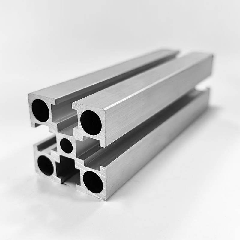 HS-6-3030G Quadratisches Schlitzprofil aus 3030er Aluminium, 6,3 mm Schlitzbreite, 2,0 mm Wandstärke, silberfarbenes Industriealuminium