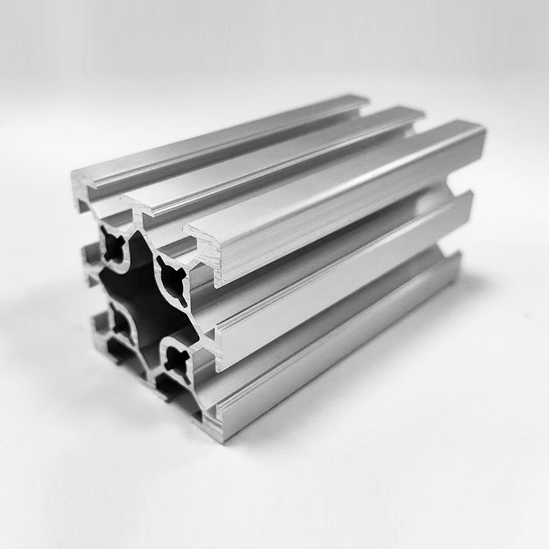HS-8-5050K Leichtes industrielles Aluminiumprofil mit T-Nut, 50 quadratisches, silberfarbenes, dünnwandiges Aluminium