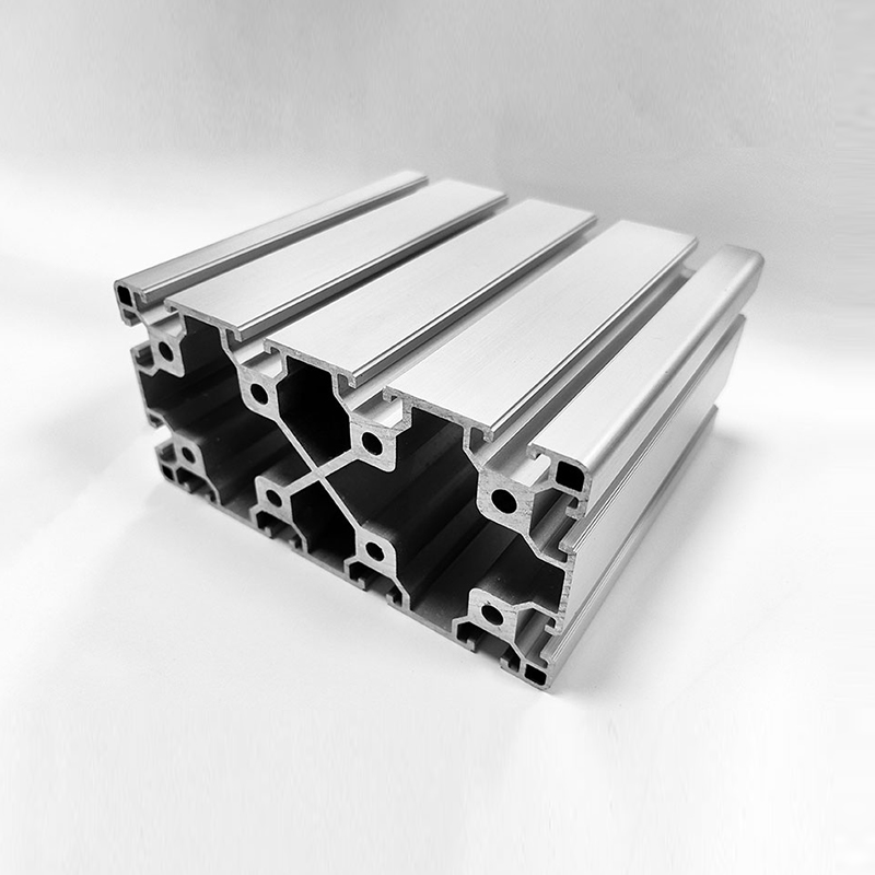 HS-8-80160 Extrabreites industrielles Aluminiumprofil mit T-Nut, 80*160 Silber, robustes, breites Aluminium