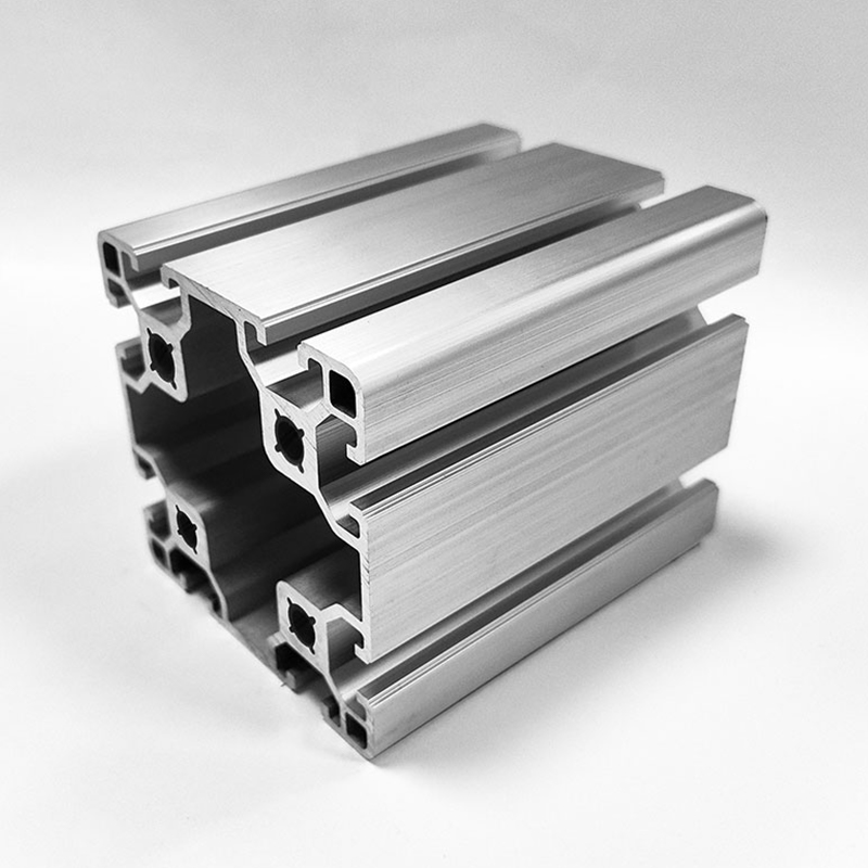 HS-10-8080 Industrielles T-Nut-Aluminiumprofil mit großer Schlitzbreite, 80-Quadrat-Silber-Aluminium mit hoher Anpassungsfähigkeit